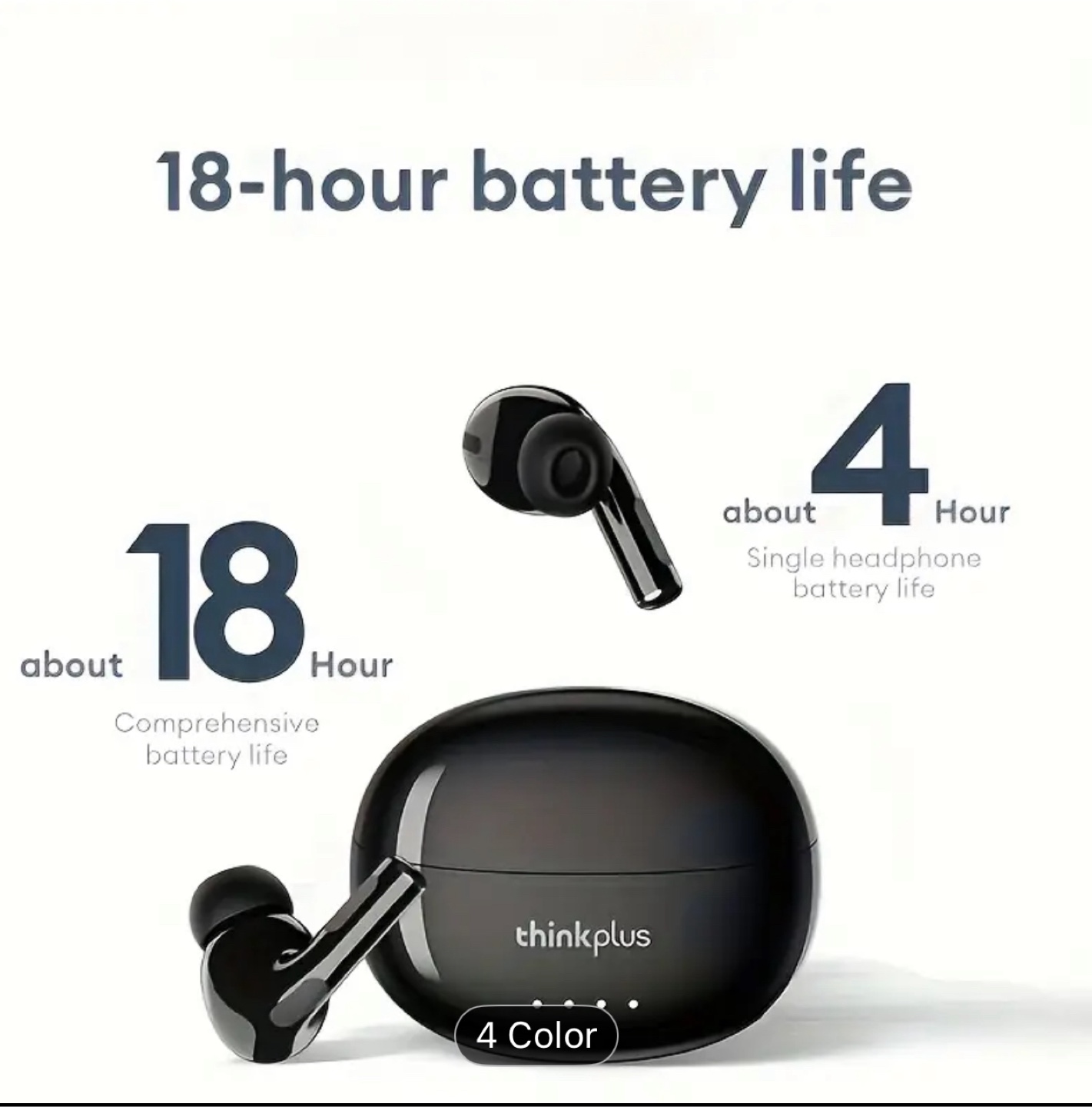 Lenovo Thinkplus Wireless Earbuds - Black - photo 2