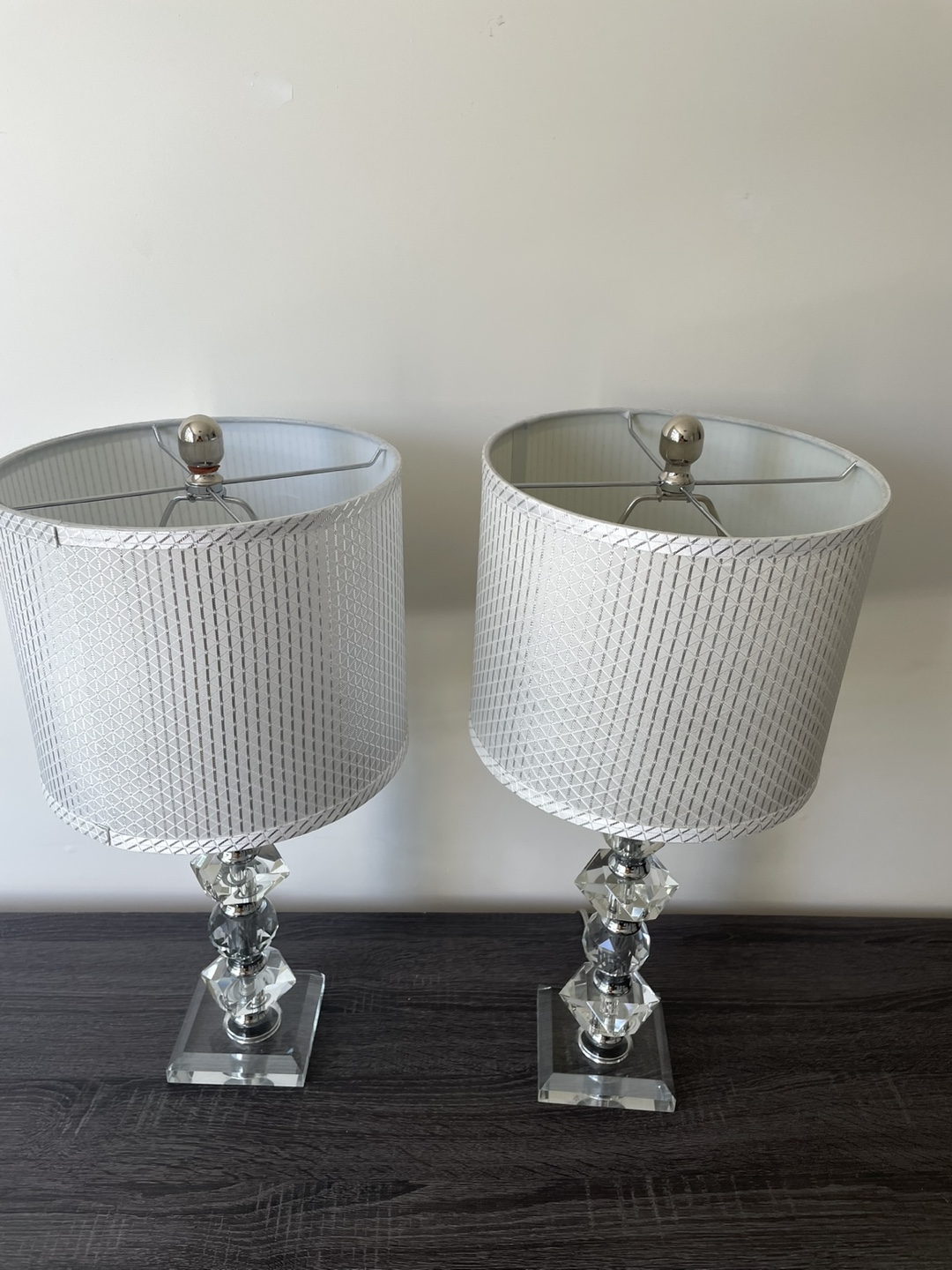 Set of 2 Crystal Table Lamps