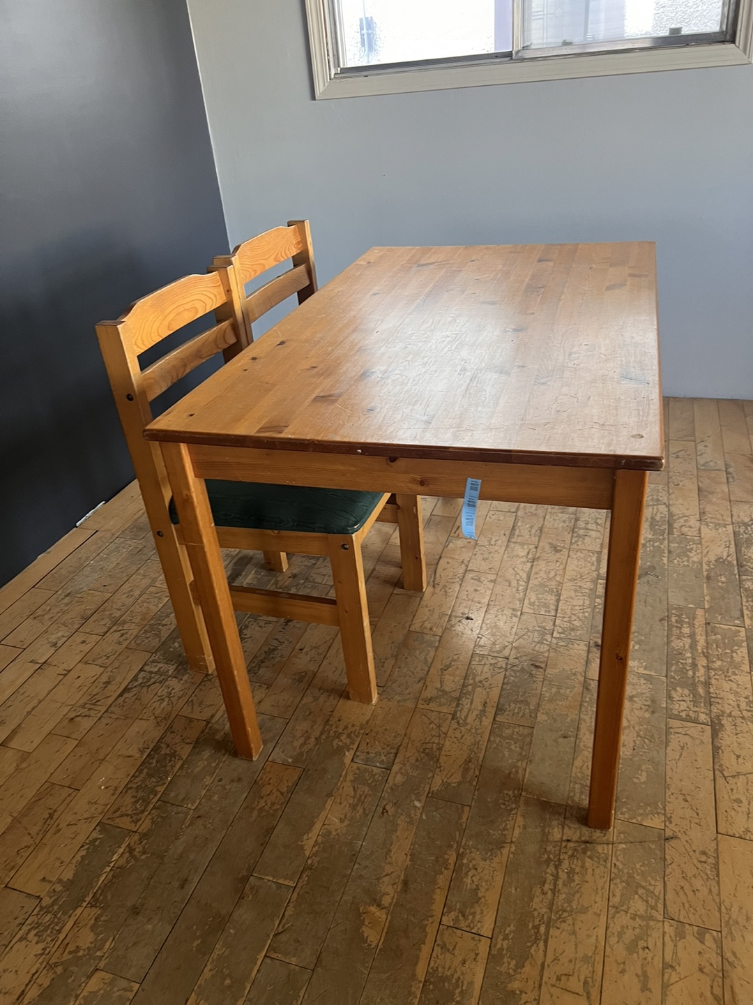 Wooden Dining Table with Two Chairs - photo 2