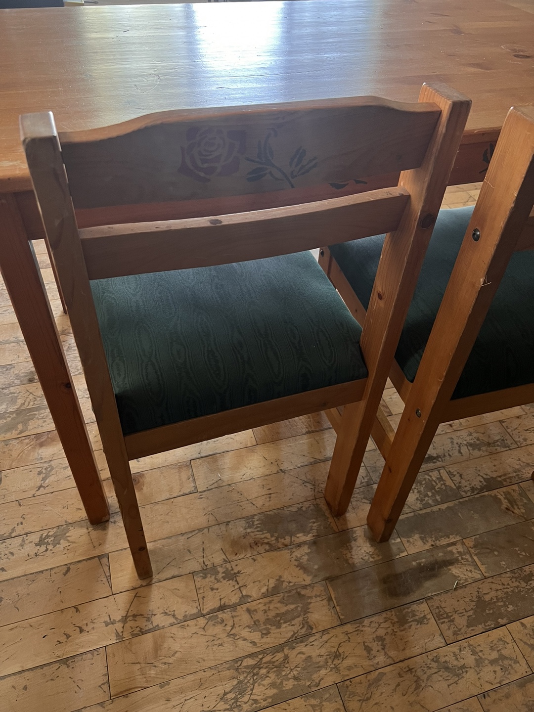 Wooden Dining Table with Two Chairs - photo 4