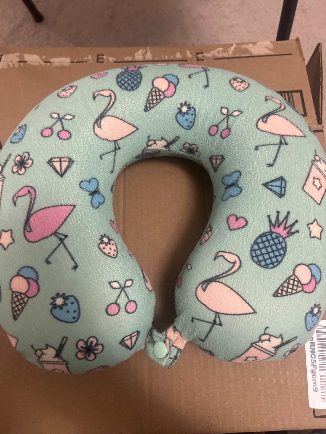 Flamingo Print Travel Neck Pillow thumbnail