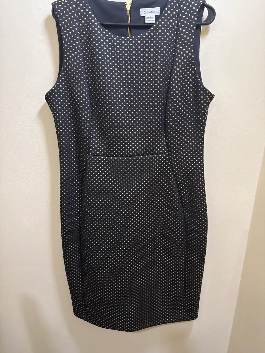 Calvin Klein Black & Gold Dress thumbnail