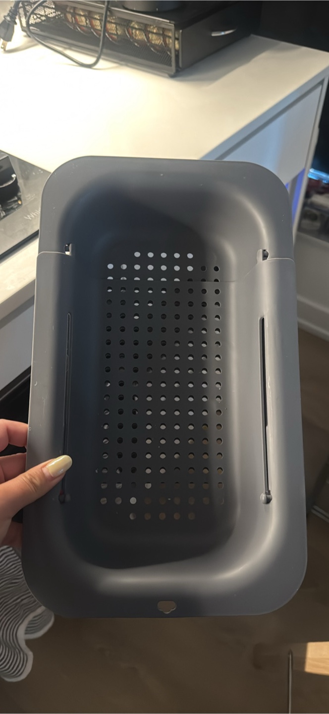 Adjustable Over Sink Colander, Grey - photo 2