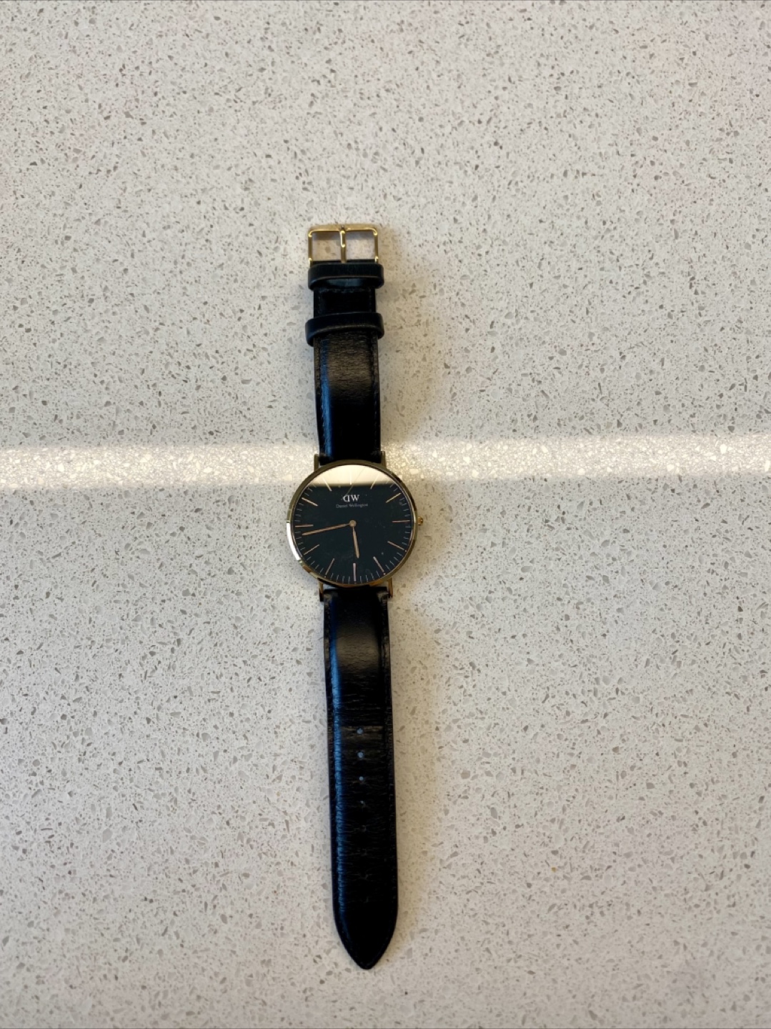 Daniel Wellington Watch with Black Leather Strap