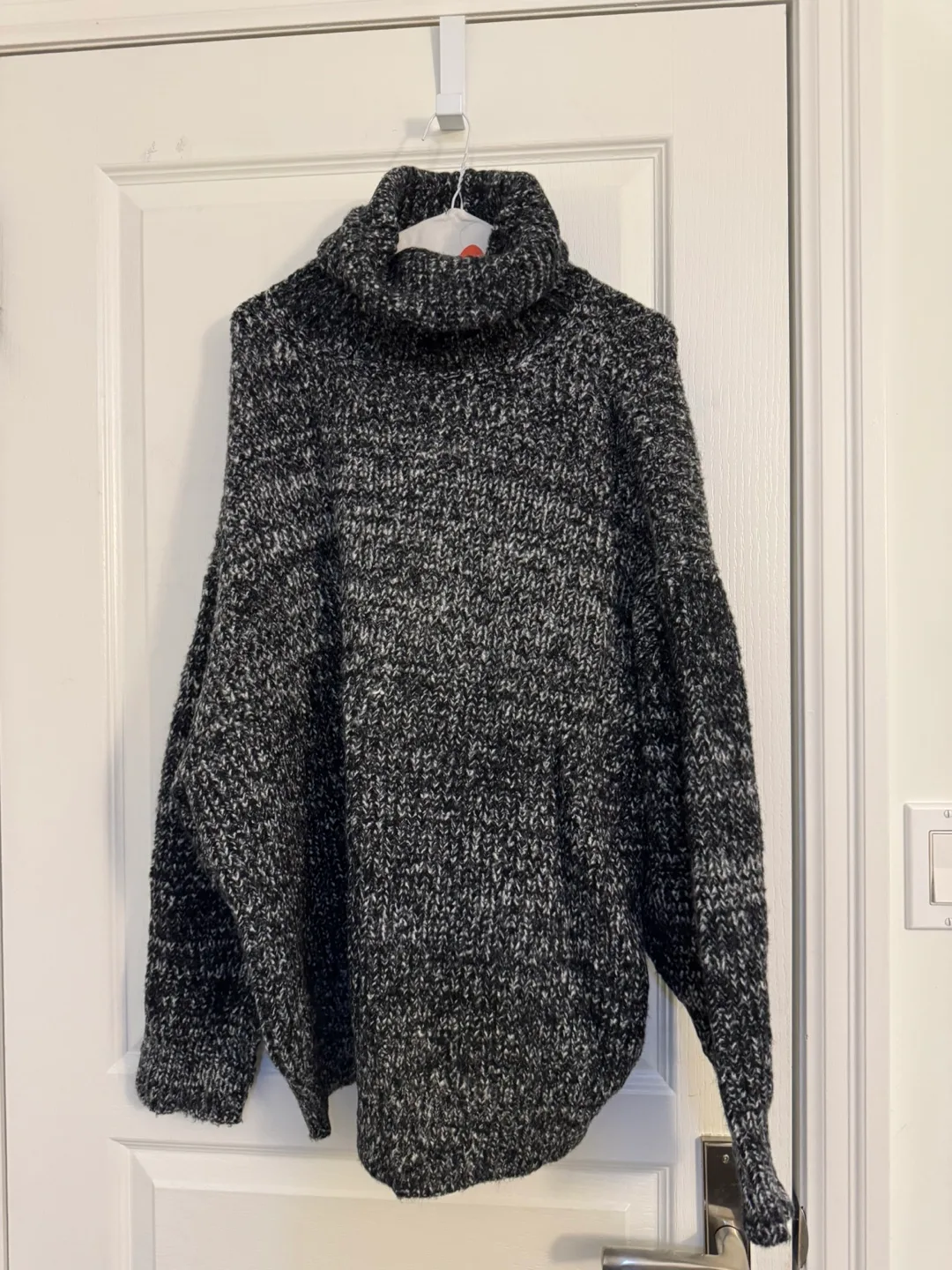 Grey Turtleneck Knit Sweater thumbnail