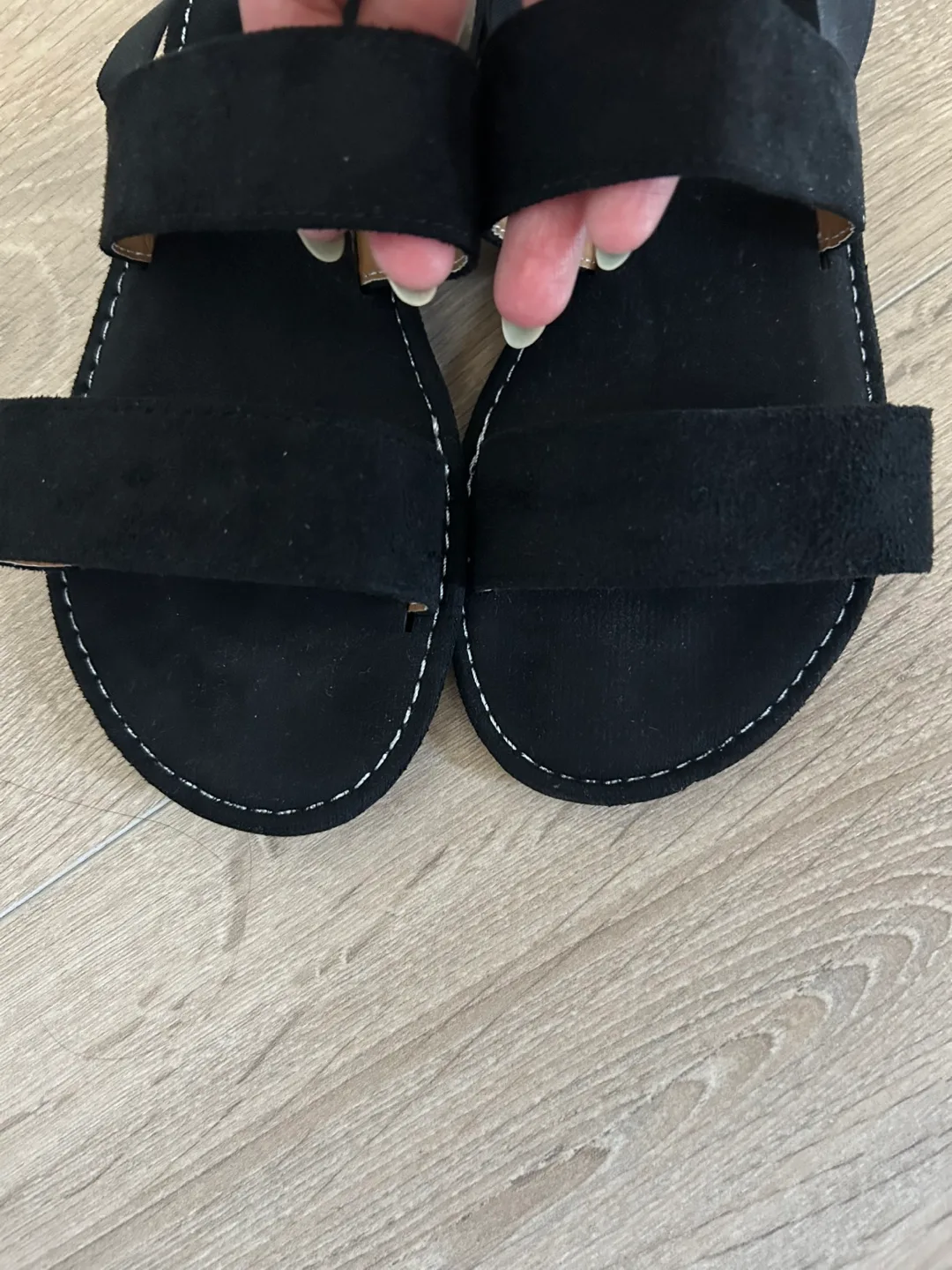 Black Suede Sandals image indicator(2)