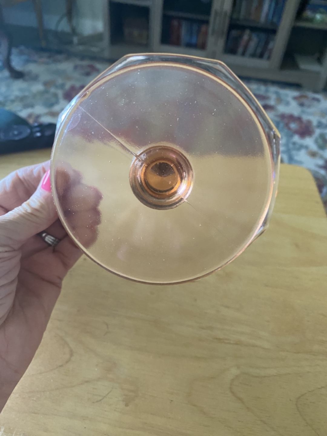 Depression Glass pedestal compote - photo 3