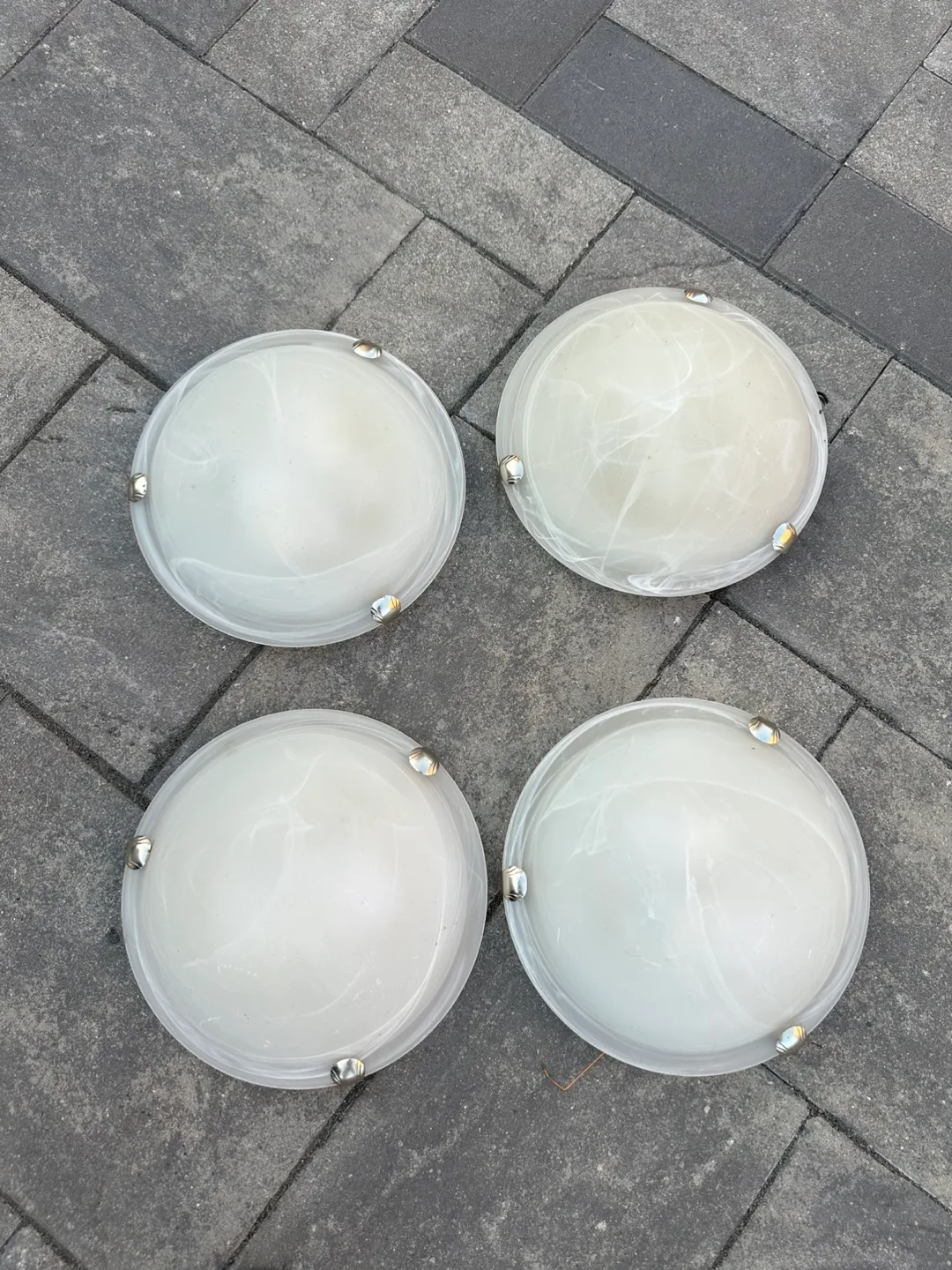 6 White Round 12 inch Ceiling Lights thumbnail