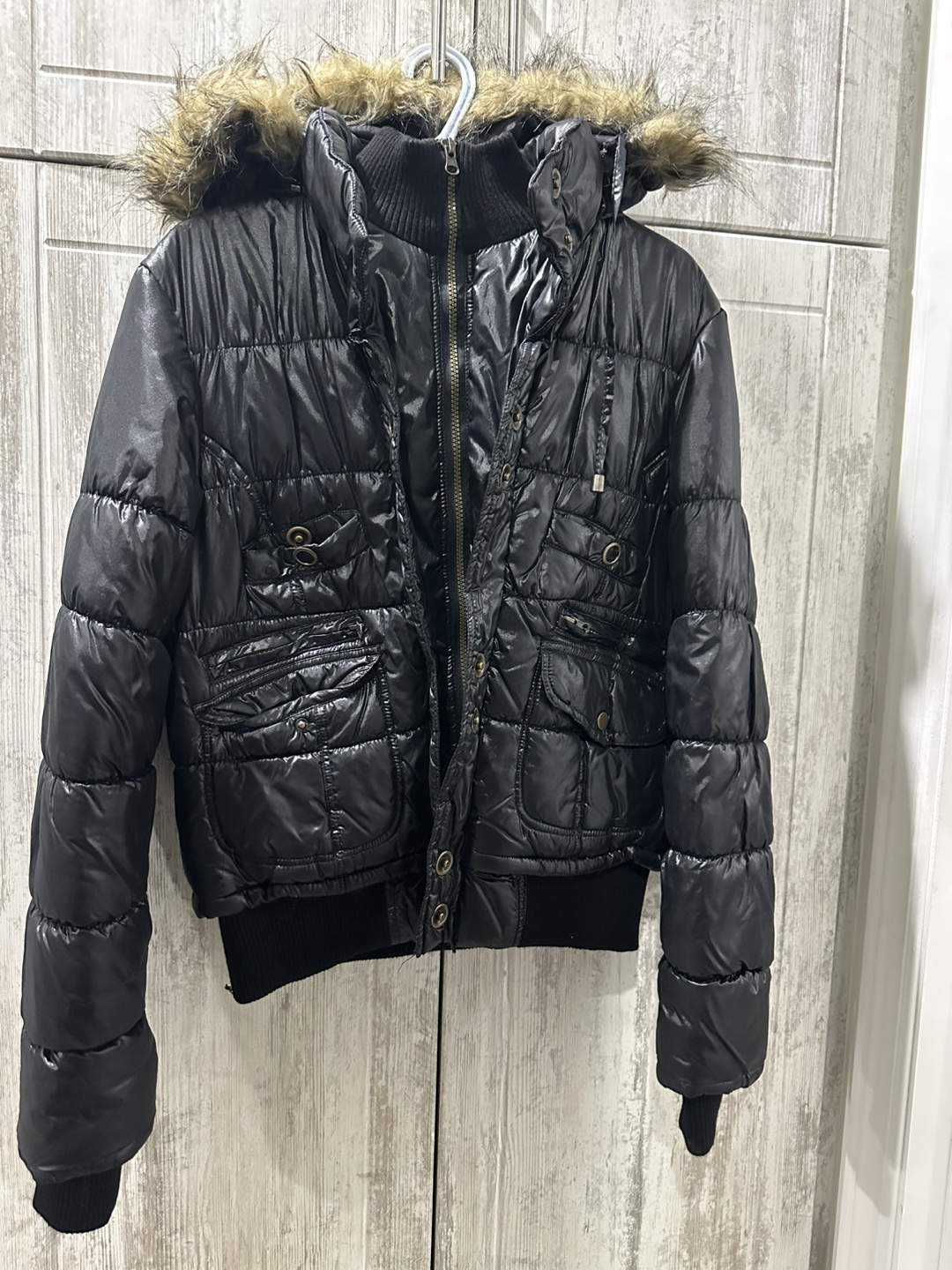 jeans jacket and beautiful black coat - photo 3