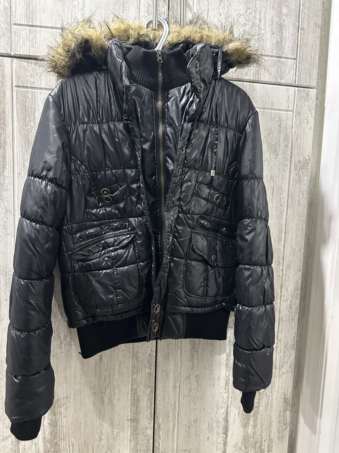 jeans jacket and beautiful black coat - photo 2