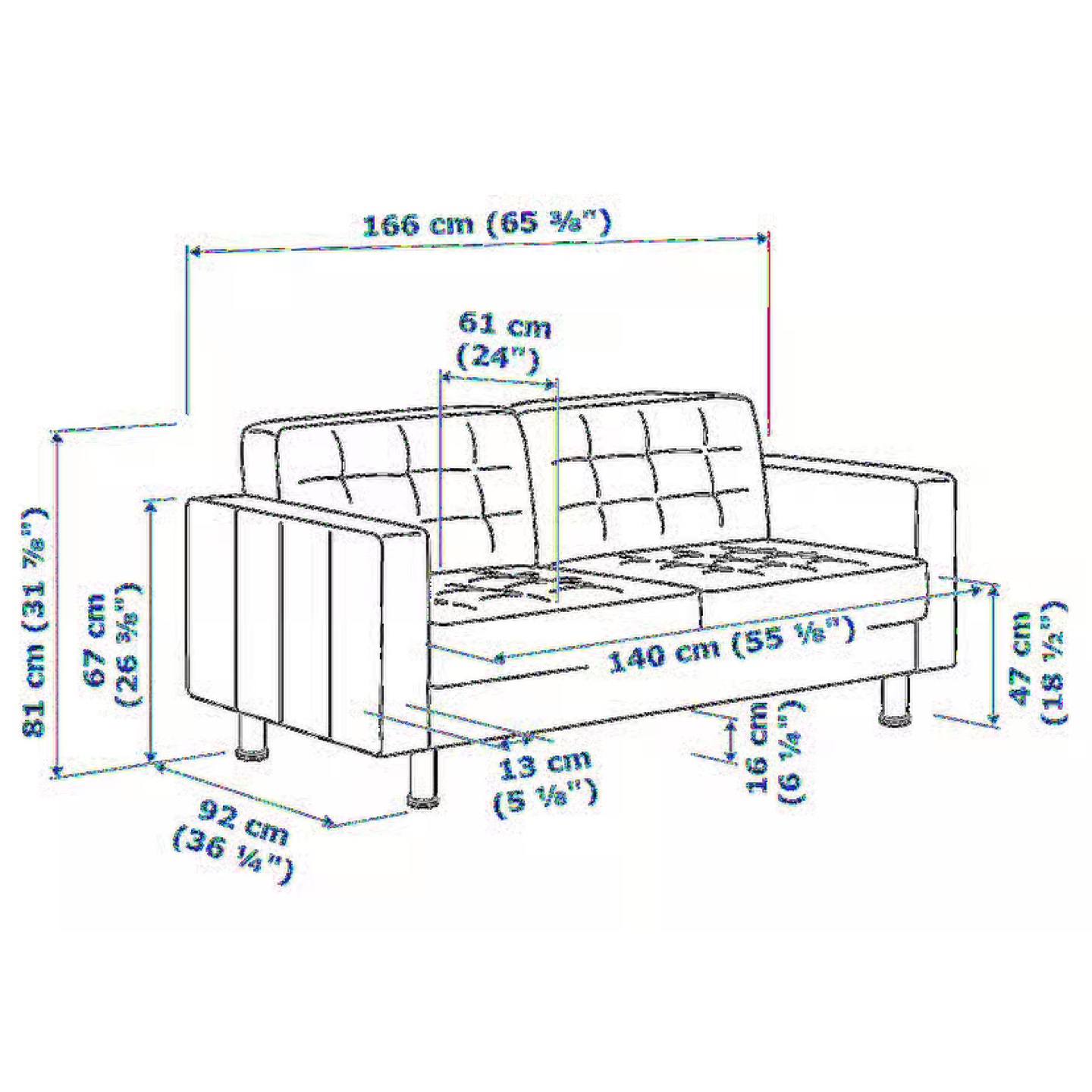 Dark Grey 2-Seat Sofa Ikea Morabo - photo 4