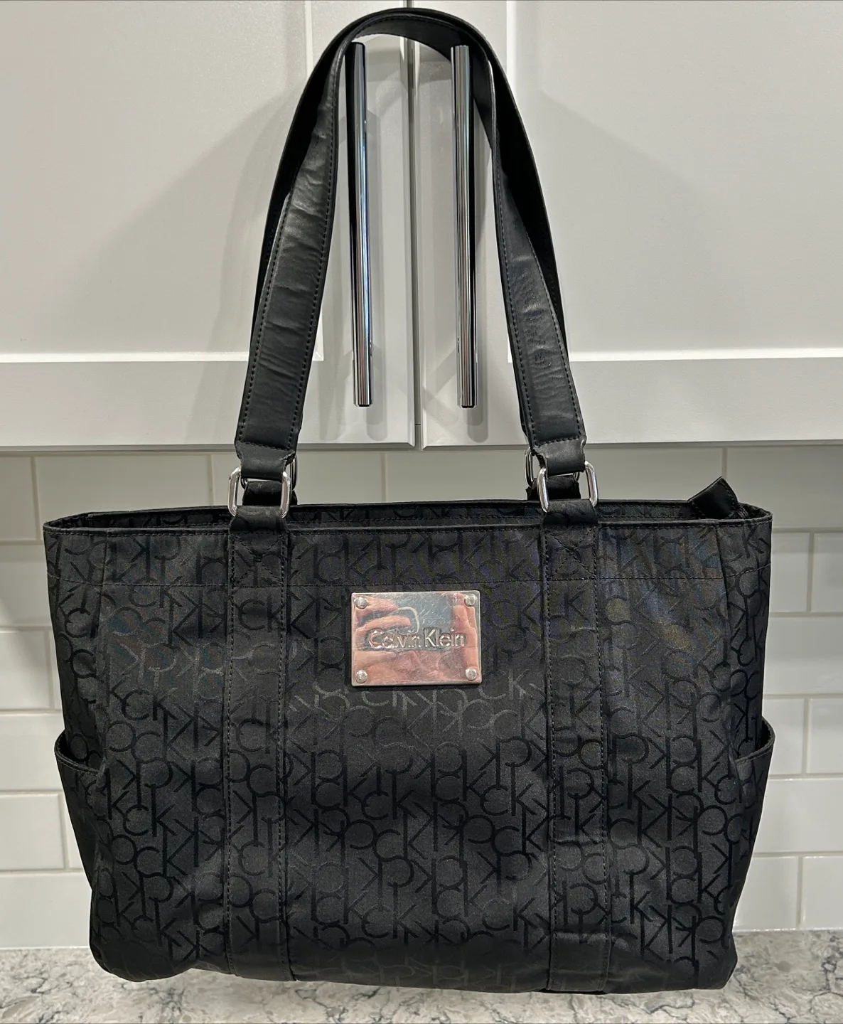 Black Monogramed Authentic Calvin Klein Purse thumbnail