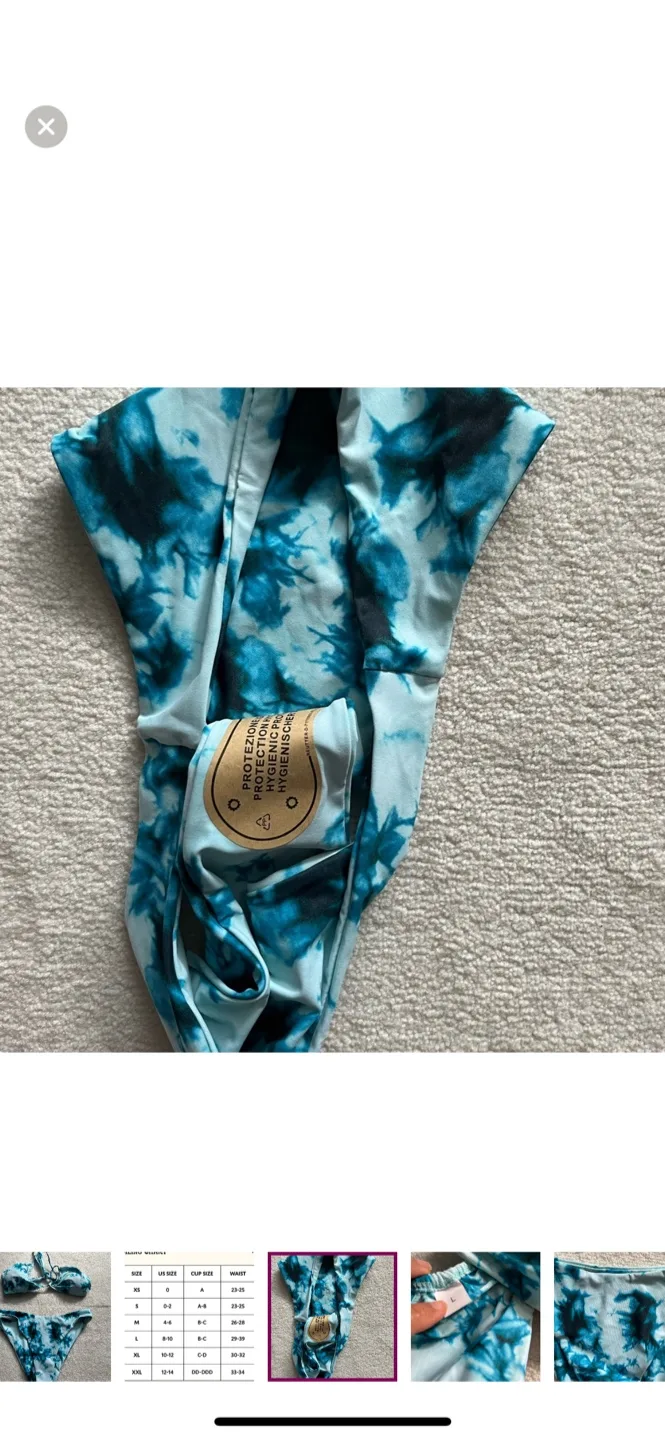 NWT Aurelle bikini set in tidewater L image indicator(2)