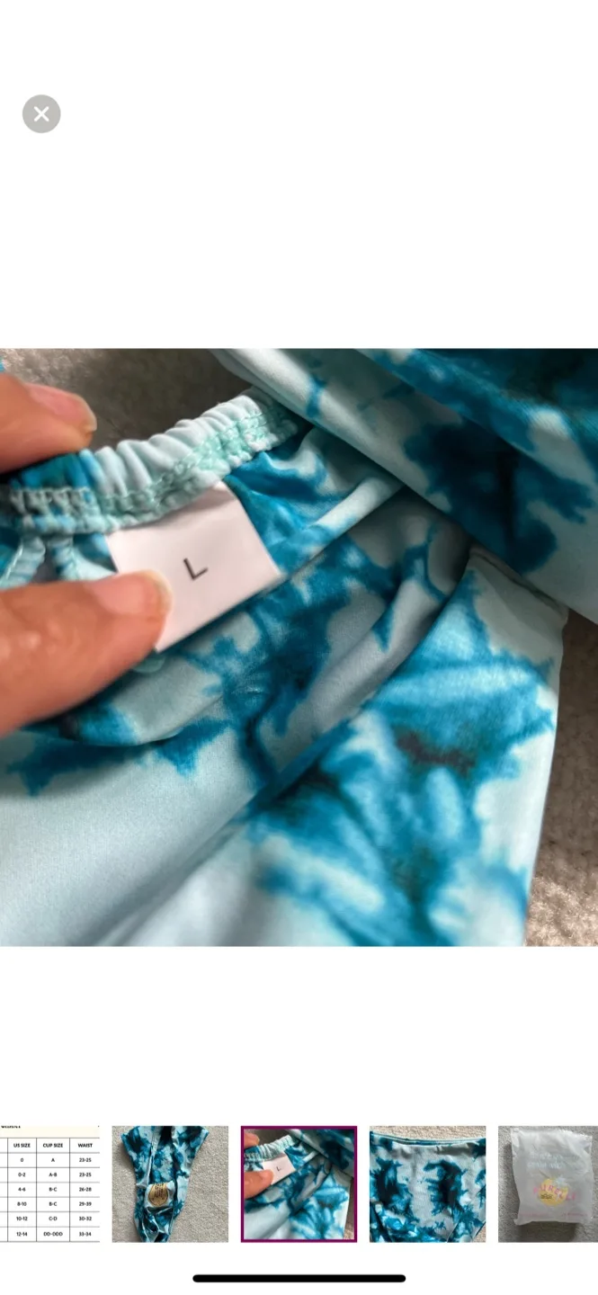 NWT Aurelle bikini set in tidewater L image indicator(3)