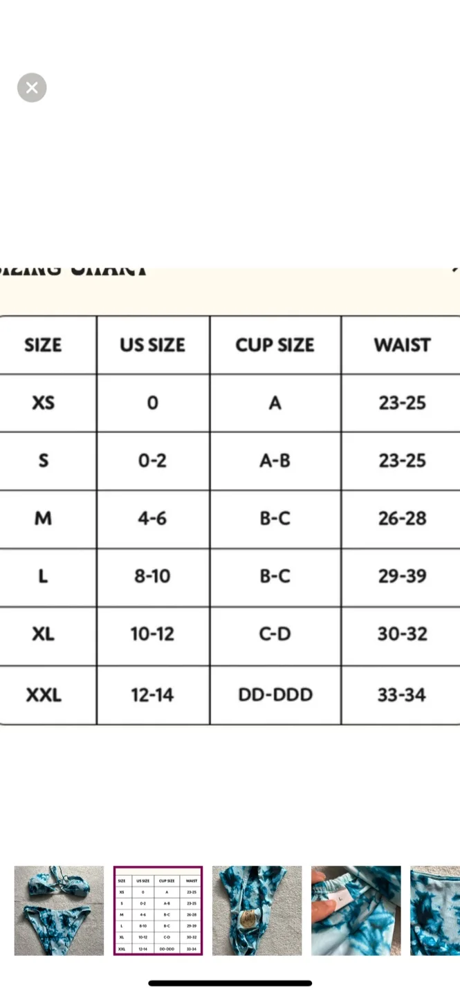 NWT Aurelle bikini set in tidewater L image indicator(6)