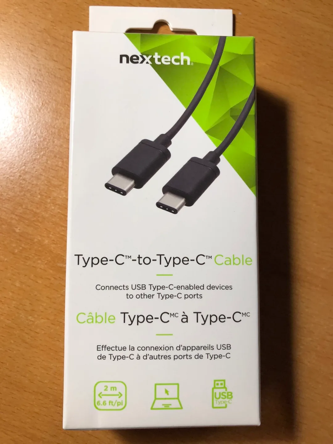 NEW IN BOX Nextech Type-C to Type-C Cable thumbnail