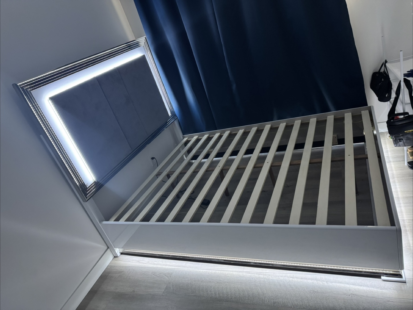 Queen Size Bed Frame with LED Lighting - photo 3