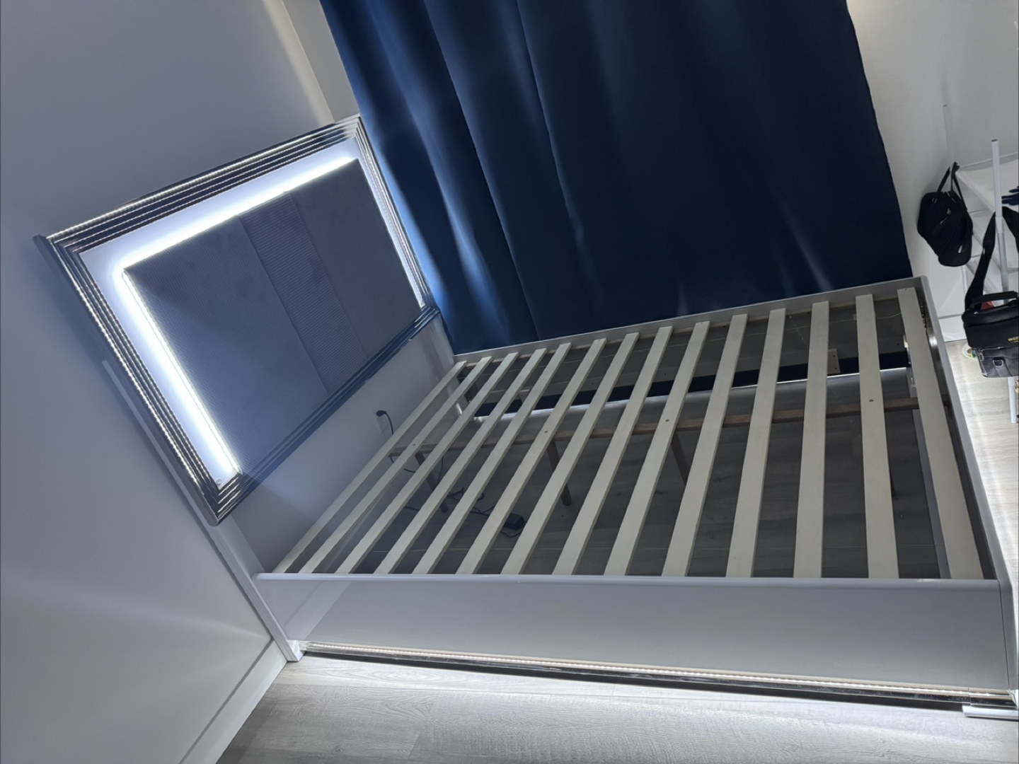 Queen Size Bed Frame with LED Lighting - photo 5