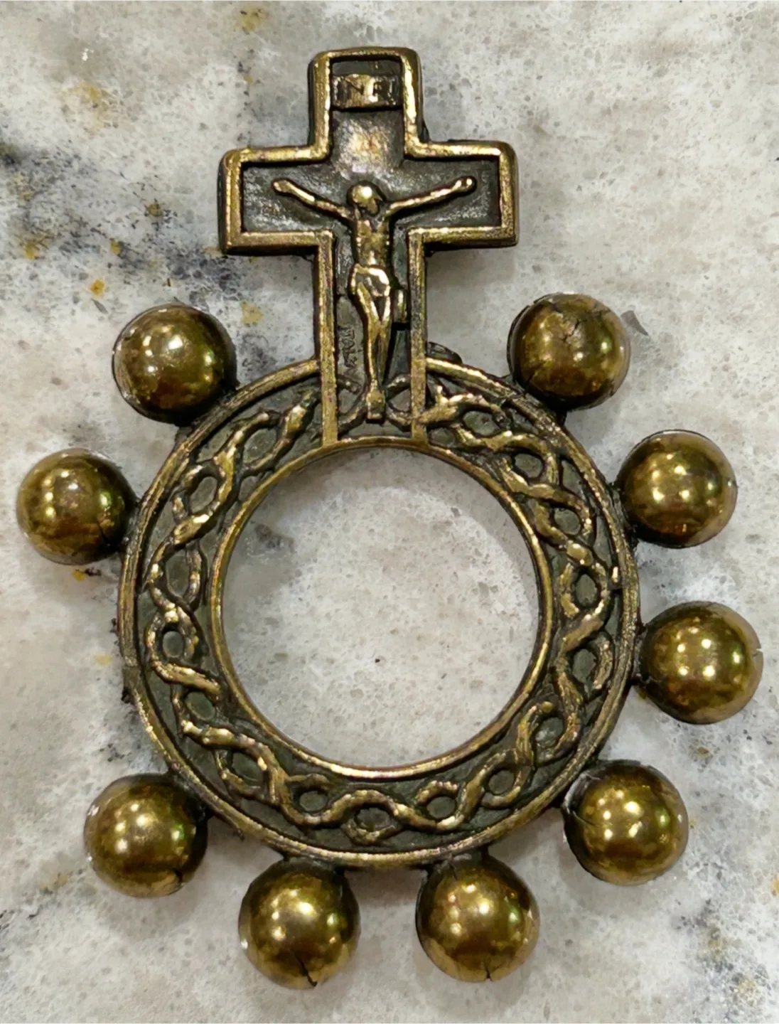 Ring Rosary Pendant with Single Decade of Prayers thumbnail