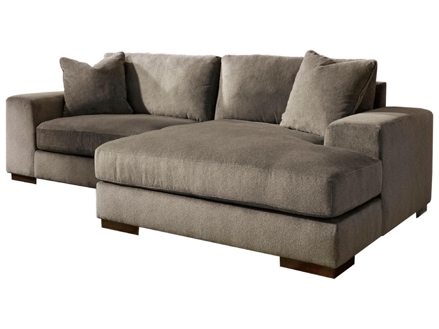 Grey Sectional Sofa with Chaise Lounge - photo 3