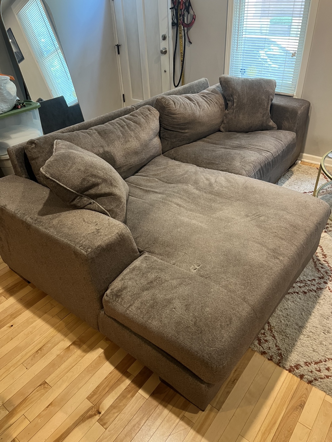 Grey Sectional Sofa with Chaise Lounge