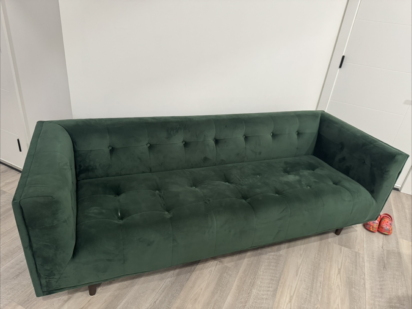 Green Velvet Sofa - photo 2