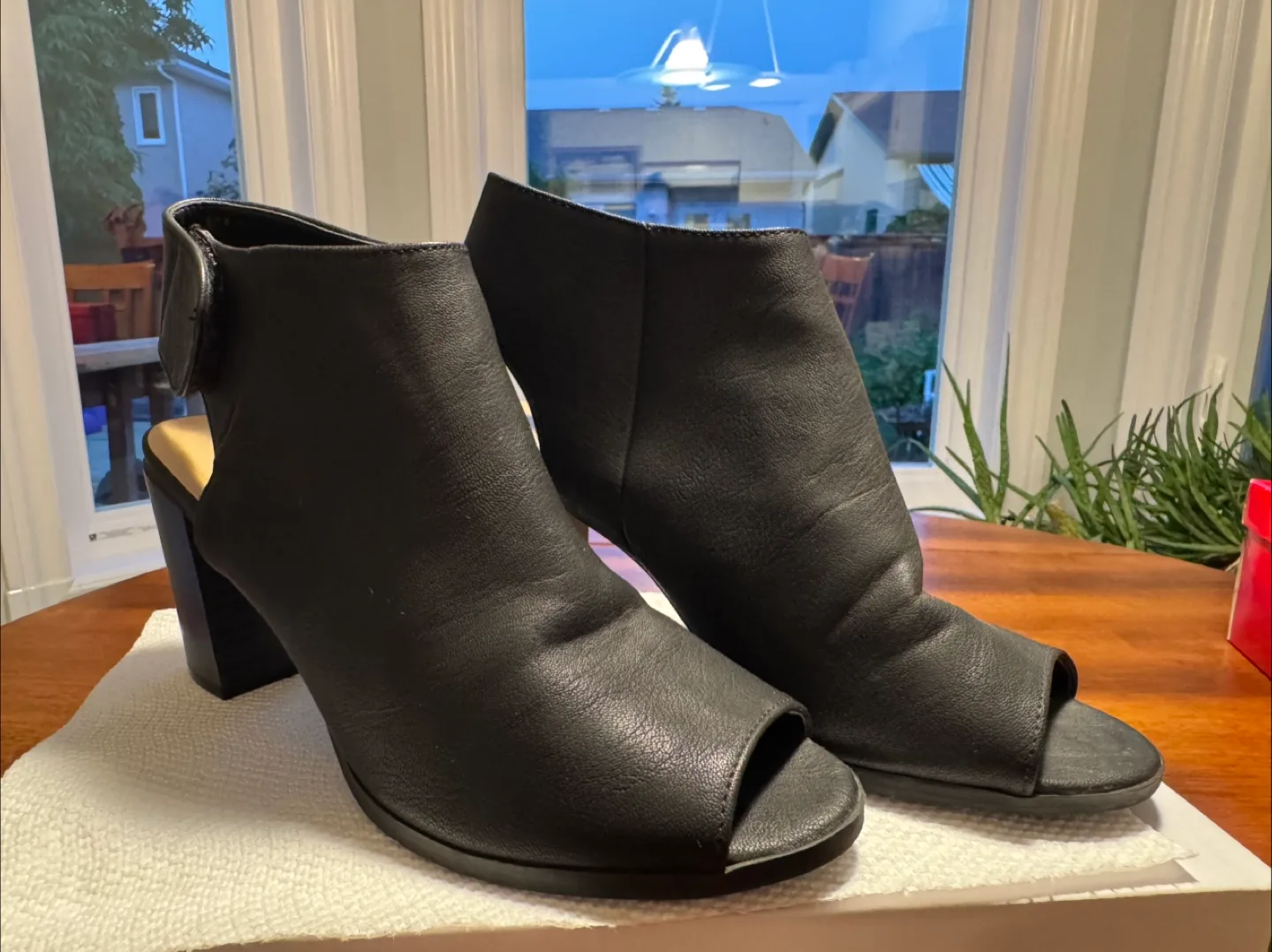 City Classified Black Heeled Booties - Size 7.5 thumbnail