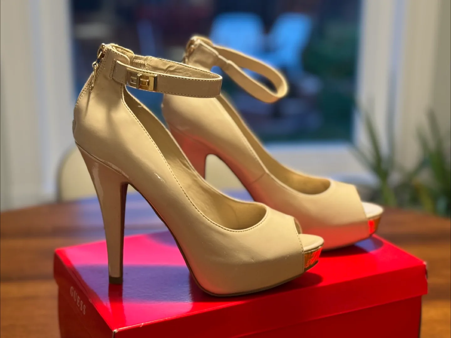 Guess Beige Heels, Size 7.5 thumbnail