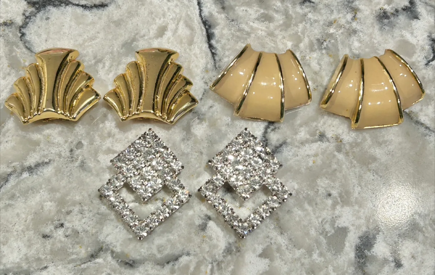 Vintage Gold and Silver Toned Shoe Clamps thumbnail