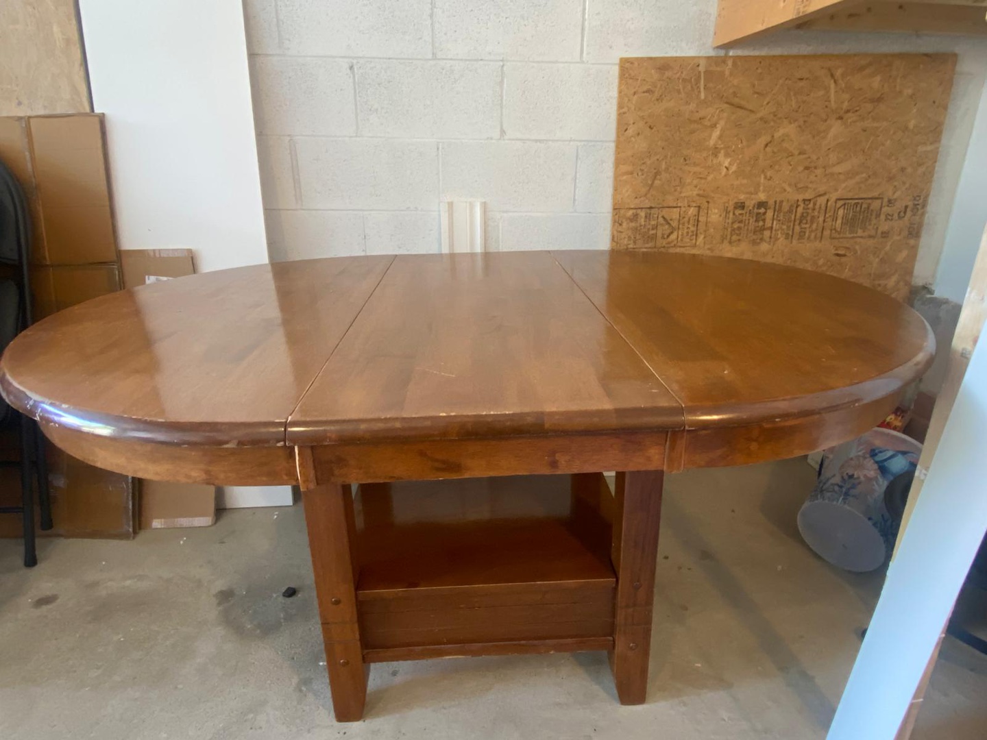 Round Wooden Extendable Dining Table - photo 5