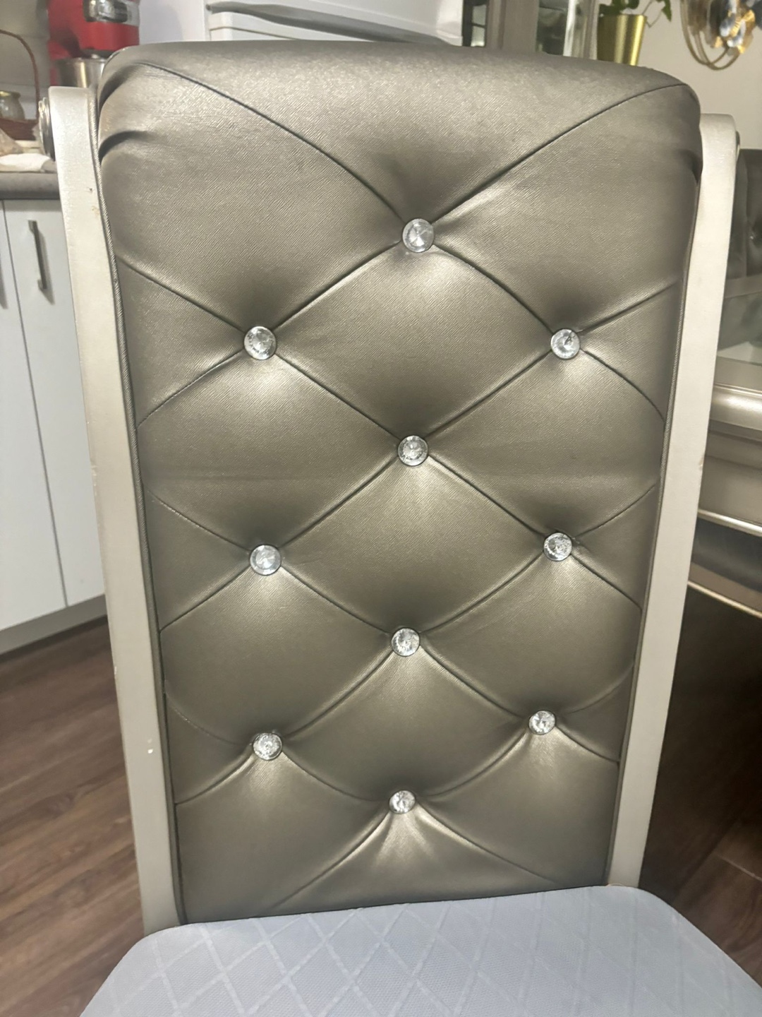 Dining Table with 6 Chairs - Silver/Grey - photo 4