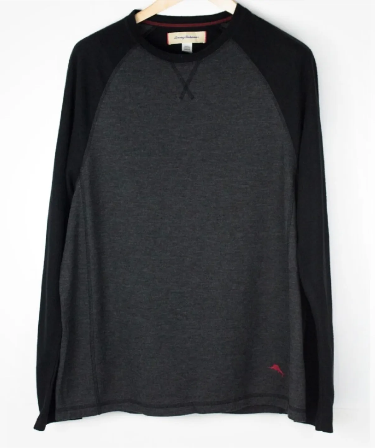 Tommy Bahamas Mens Long Sleeve Jersey Crewneck Shirt 🥕 thumbnail
