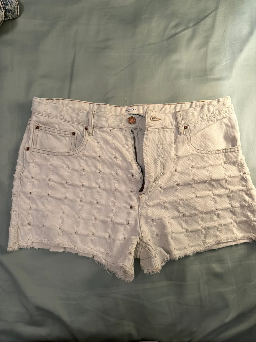 Isabel Marant Étoile White Denim Shorts thumbnail
