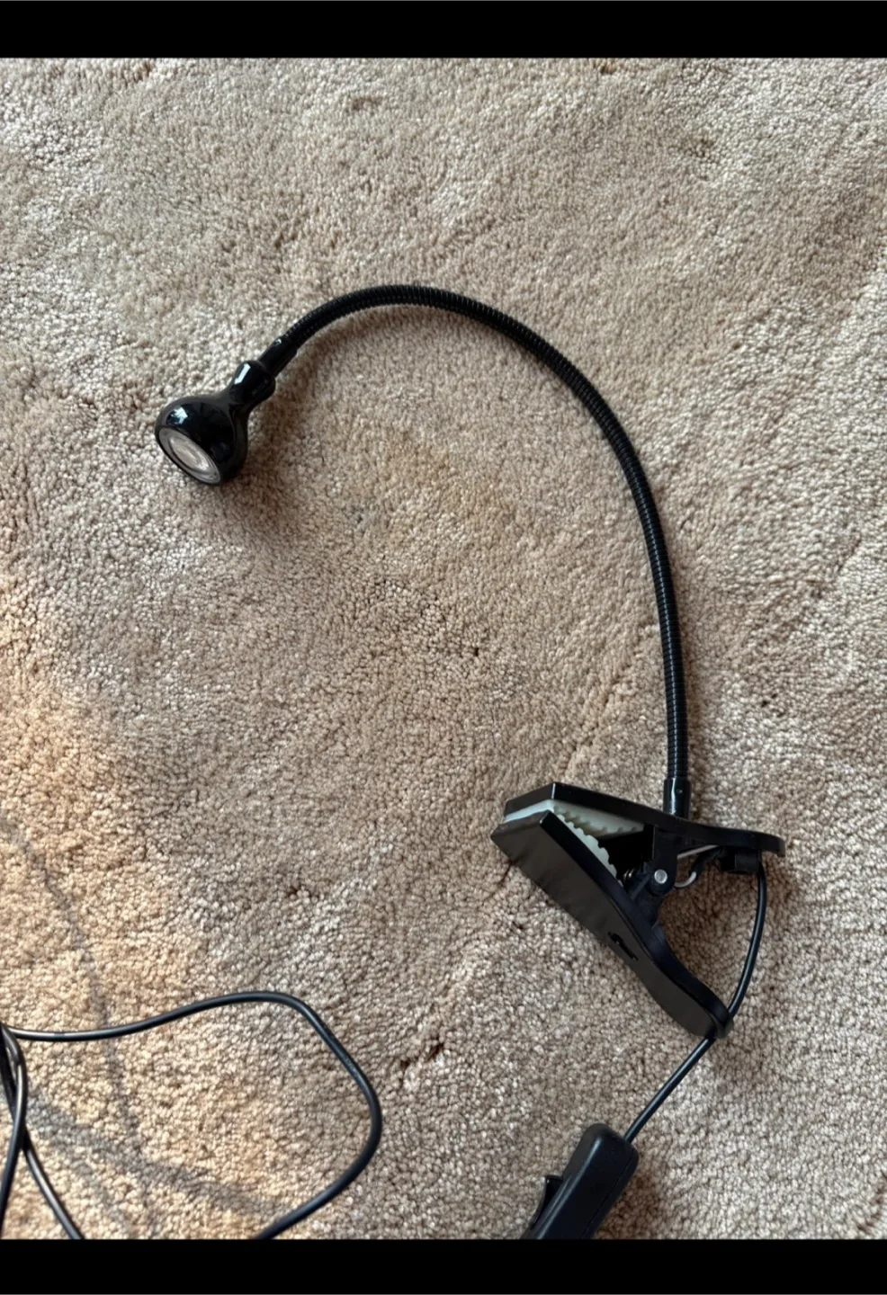 Black Clip-on Desk Lamp thumbnail
