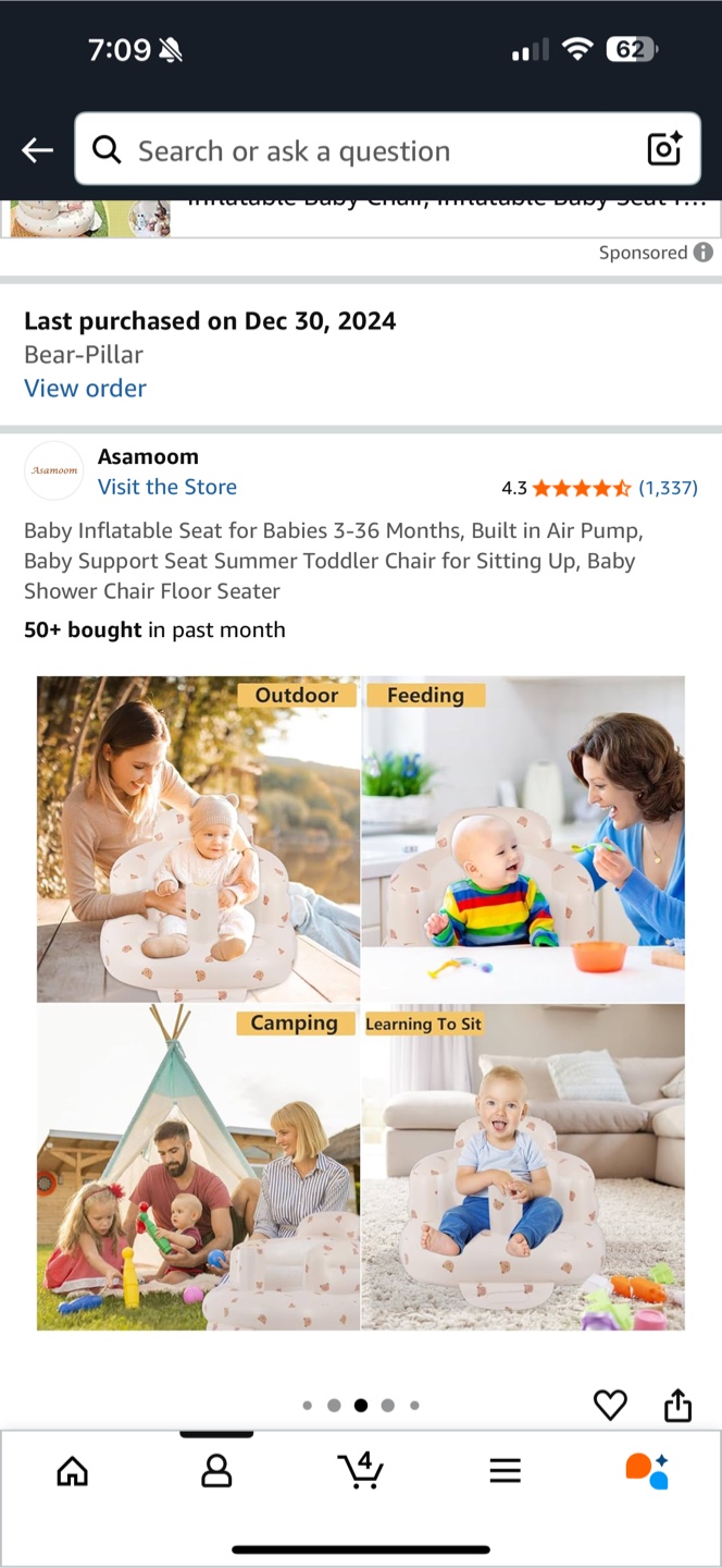 Asamoom Baby Inflatable Seat 3-36 Months - photo 2