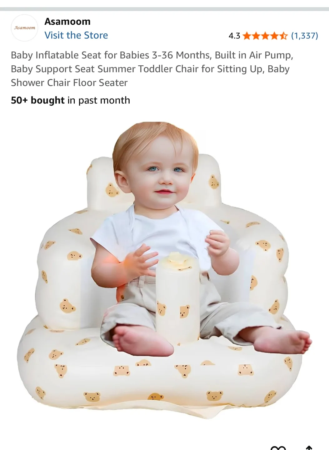 Asamoom Baby Inflatable Seat 3-36 Months
