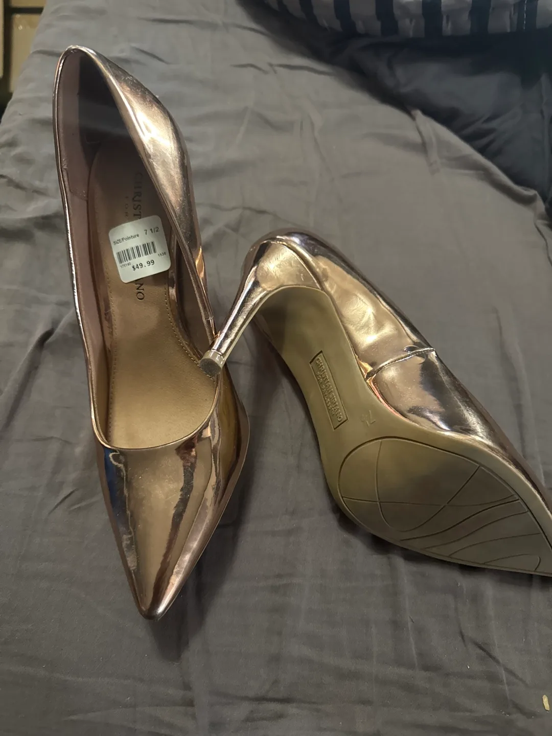 Christian Siriano Rose Gold Heels - Size 7.5 thumbnail