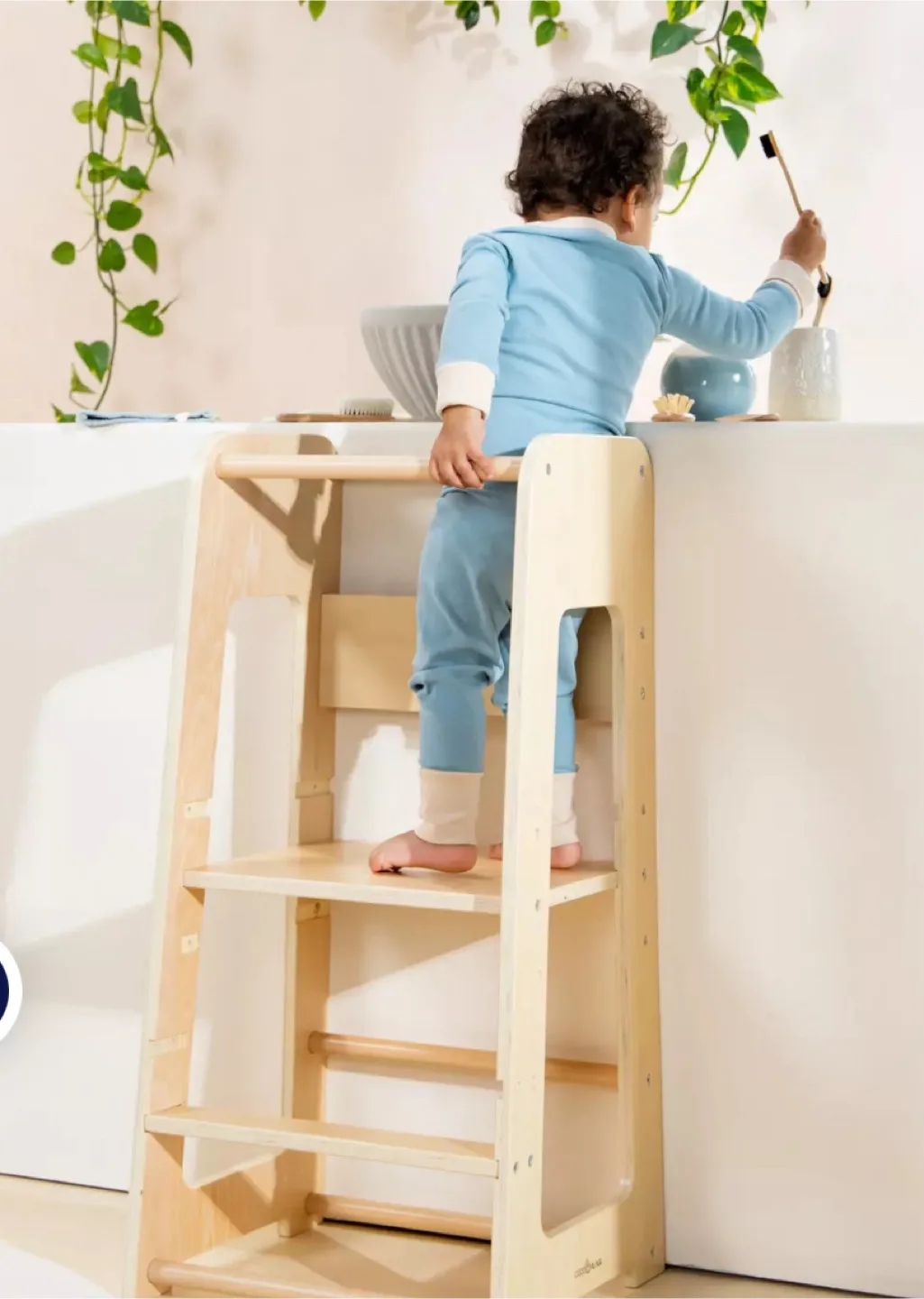 Coco Village Educational Tower - Natural Wood thumbnail
