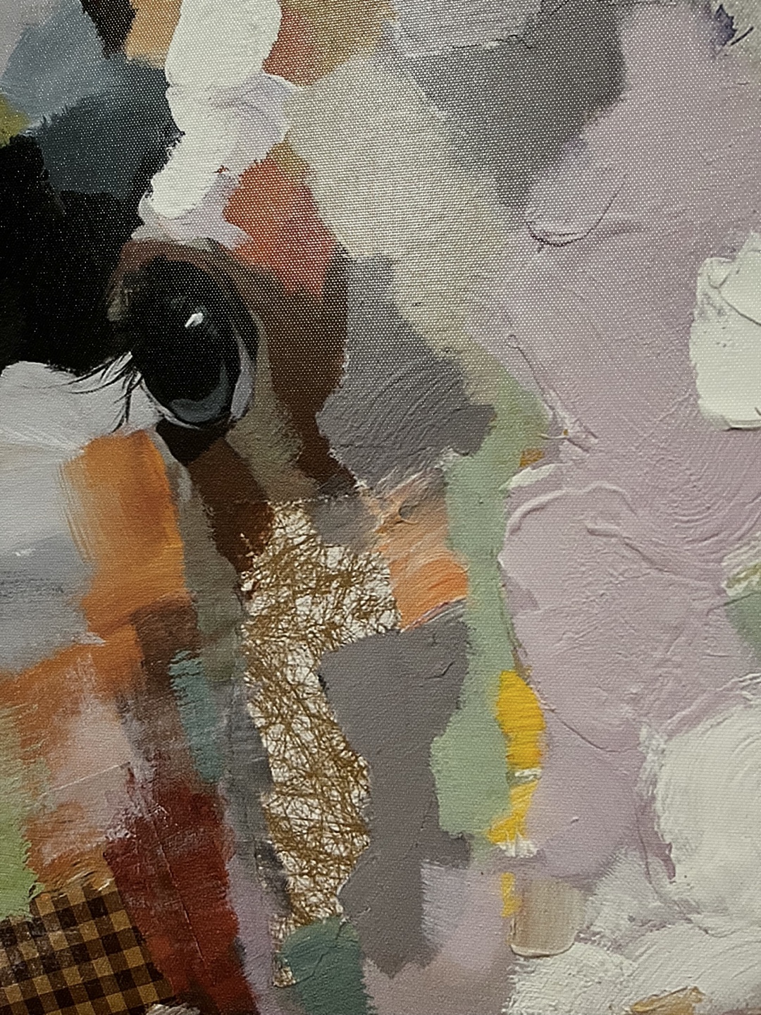 Cow Painting with White Frame - photo 2