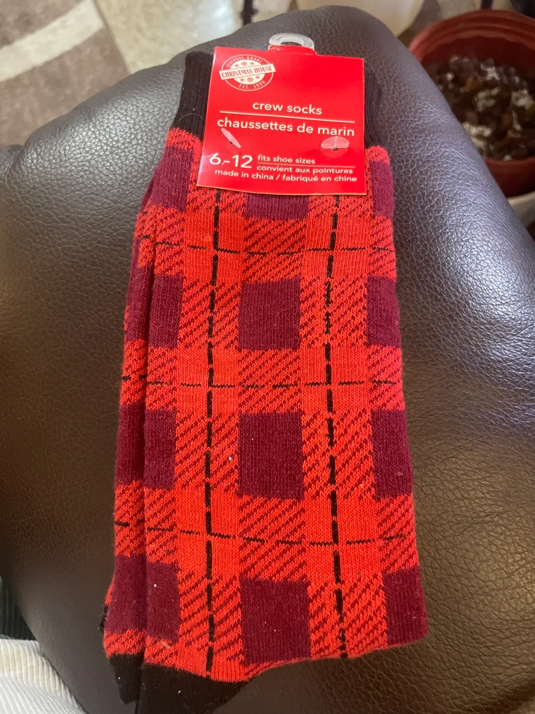 Christmas House Crew Socks (Size 6-12) thumbnail