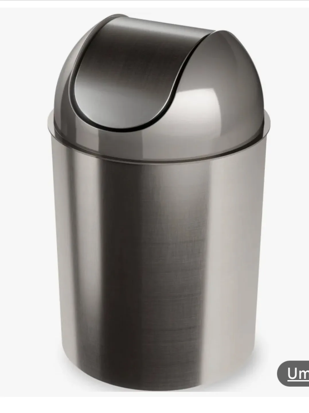 Silver Trash Can with Swing Lid thumbnail