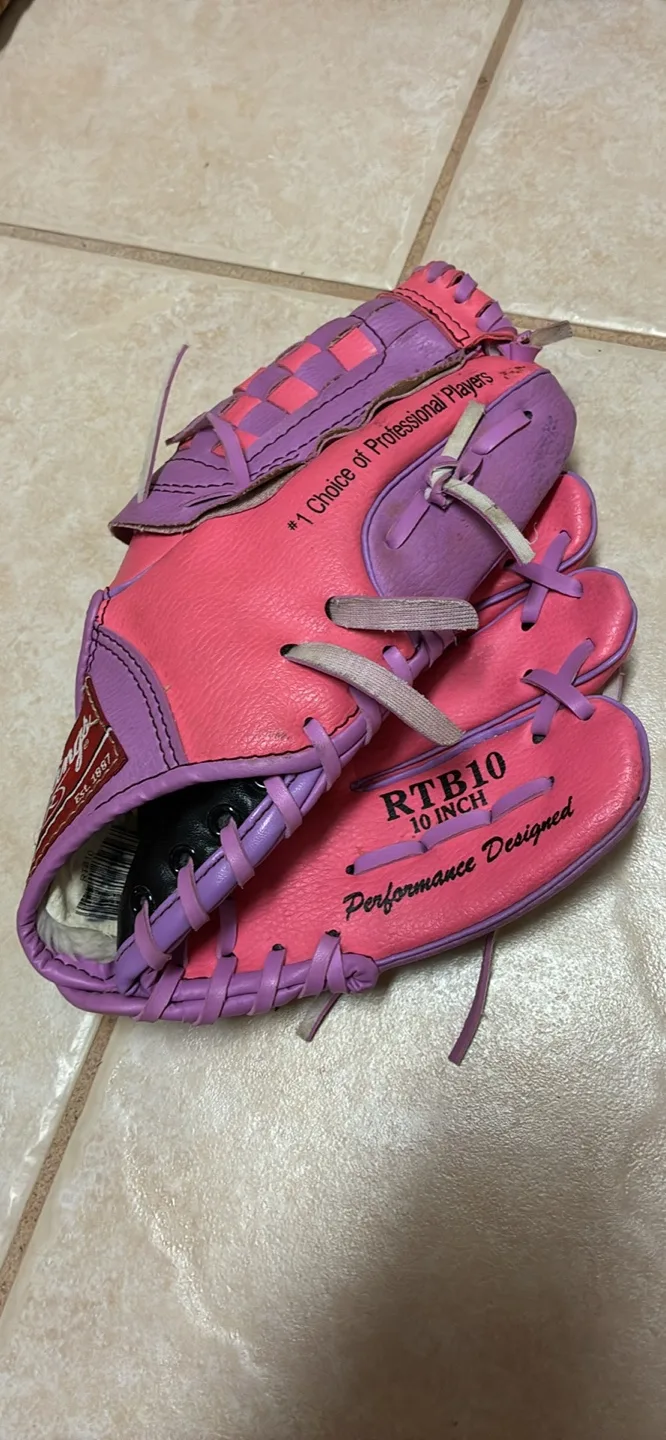 Rawlings RTB10 Pink/Purple 10" Baseball Glove thumbnail