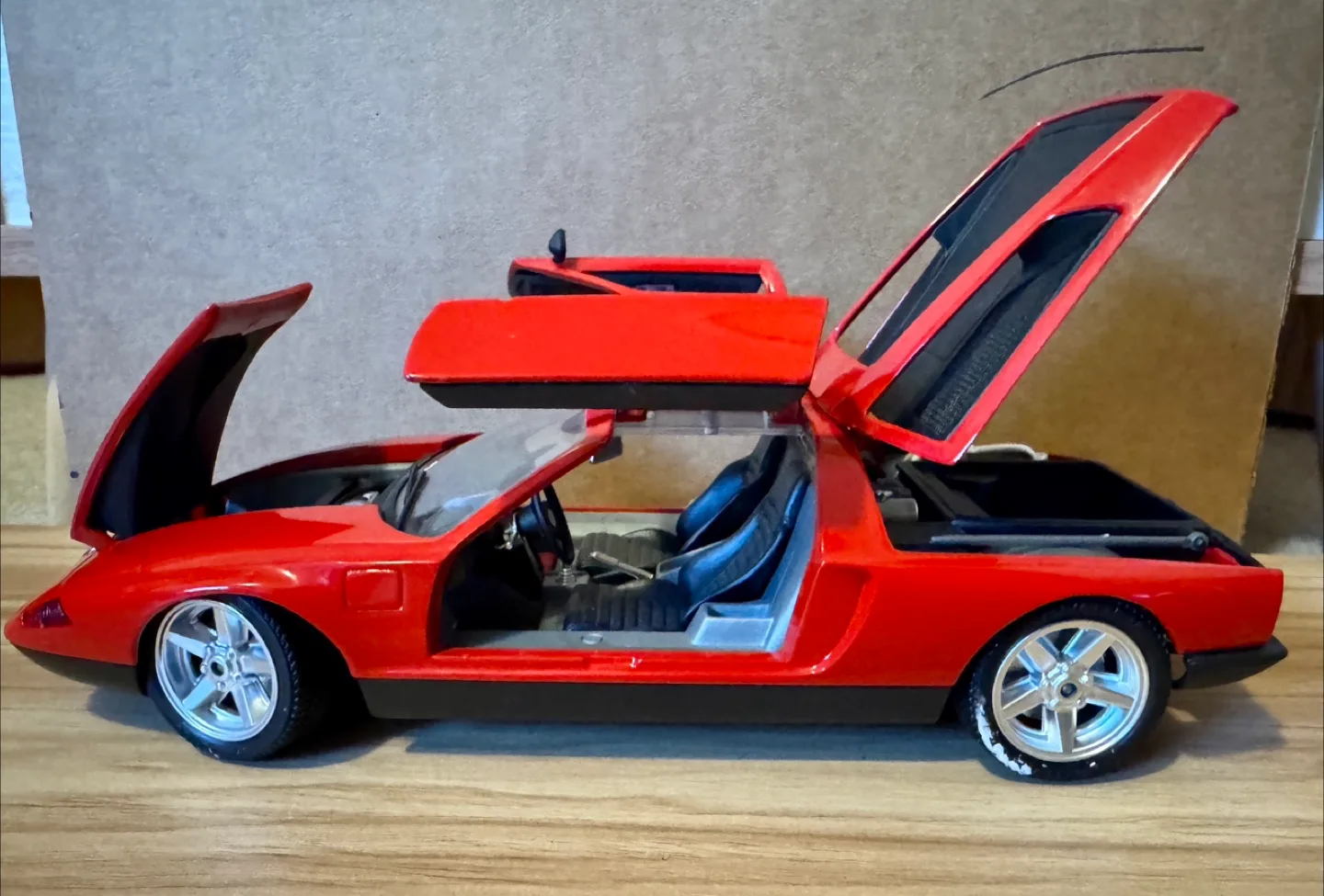Red Mercedes Benz C111 Diecast Model Car thumbnail