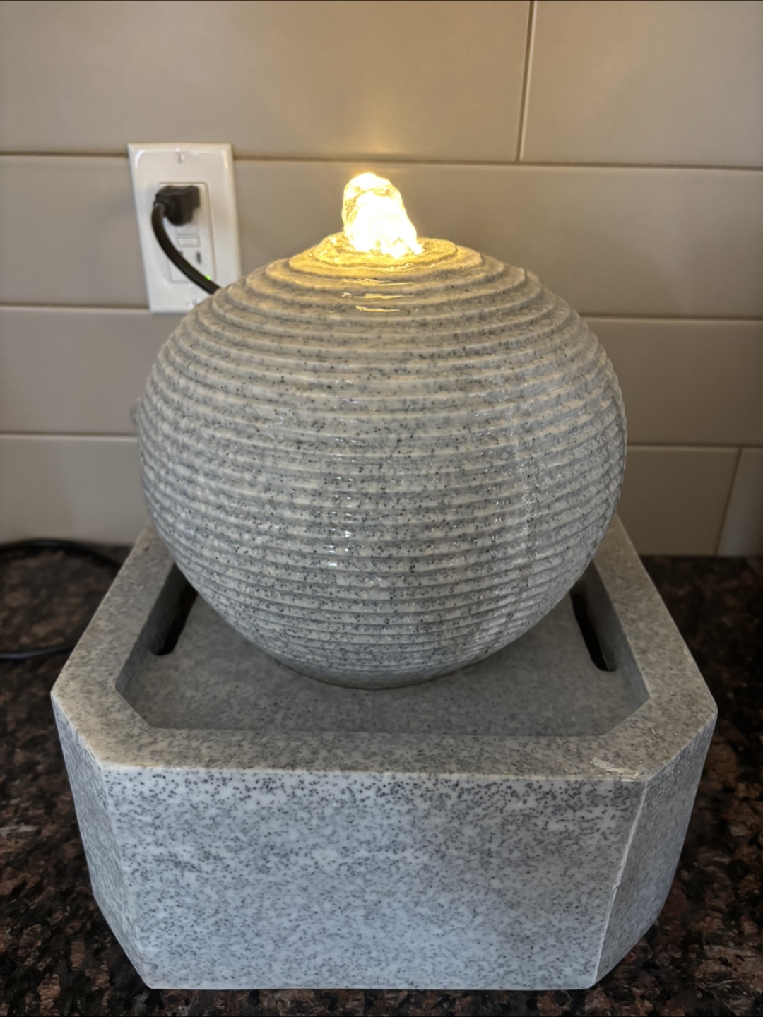 Indoor Water Fountain - Grey Stone