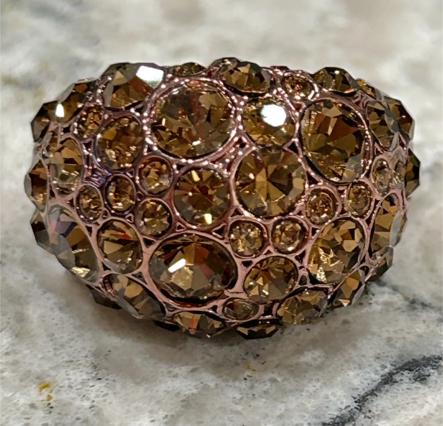 Fossil 7 Dome Rhinestone Encrusted Ring thumbnail
