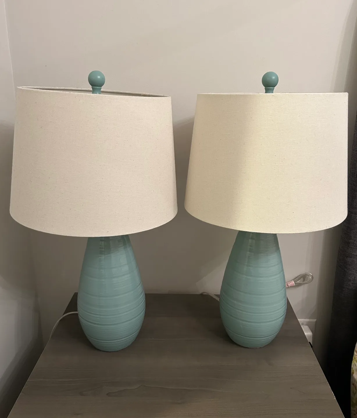 Pair of Table Lamps - Light Blue thumbnail