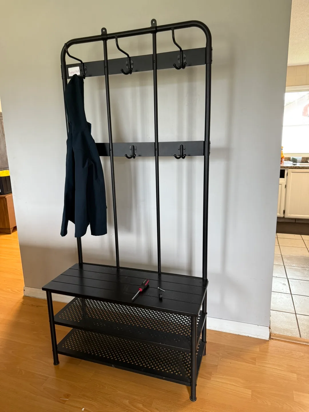Free standing coat and shoe rack thumbnail