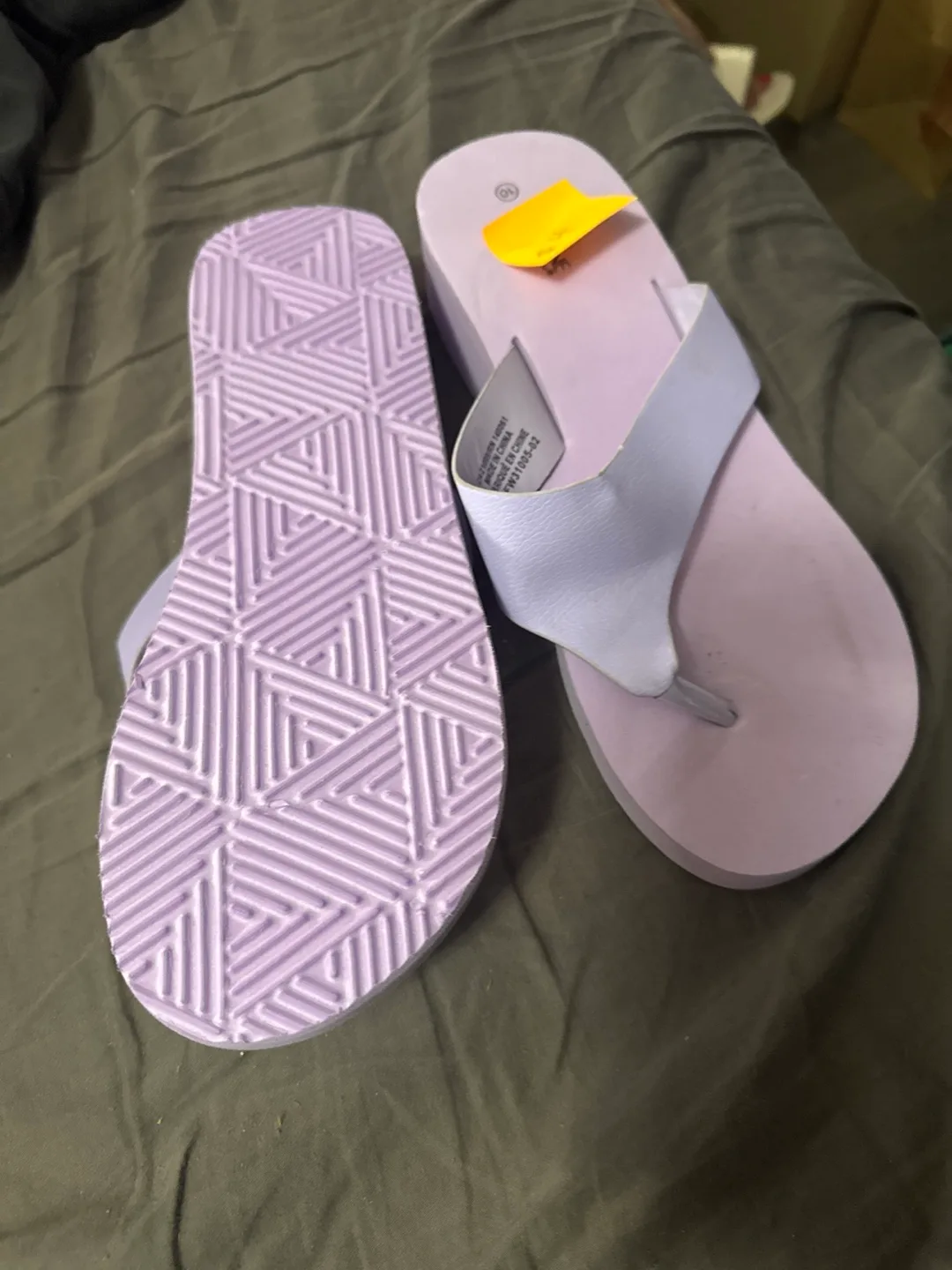 Purple Platform Flip Flops - Size 10 thumbnail