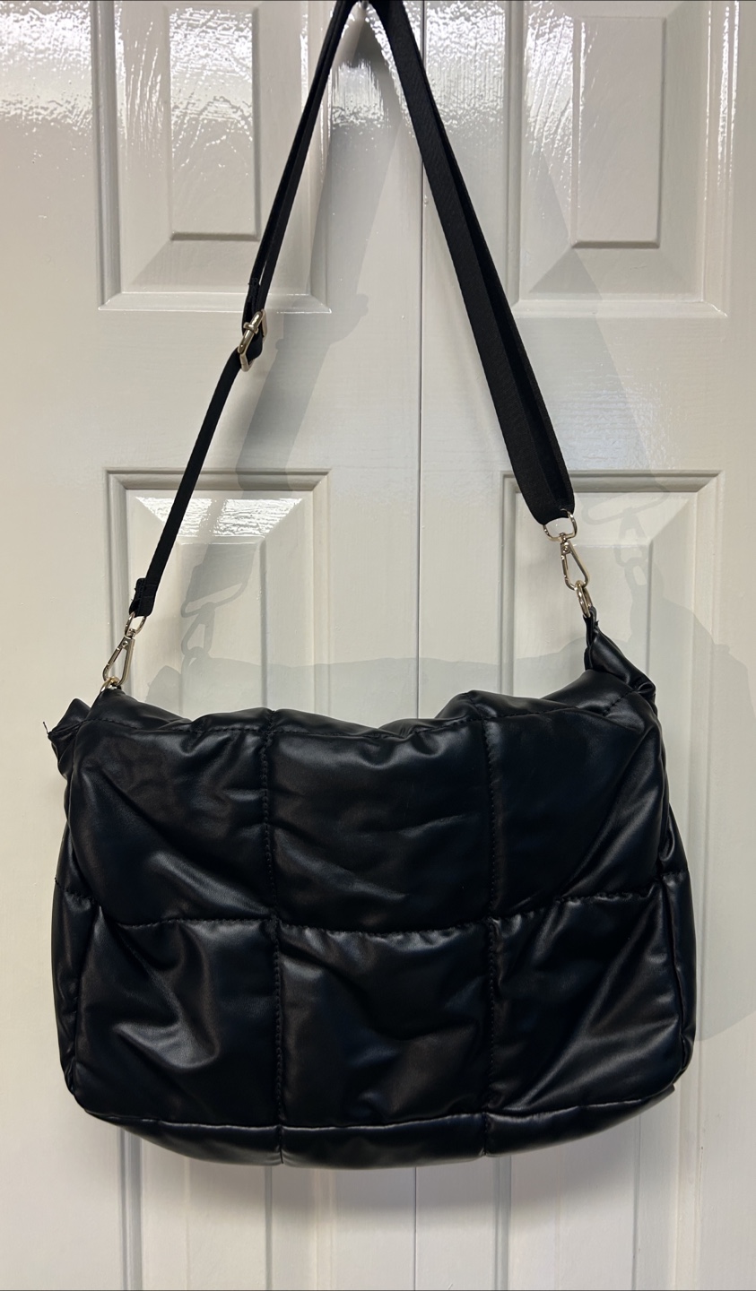 Anthropologie Edison Foldover Puffy Clutch - Black - photo 2