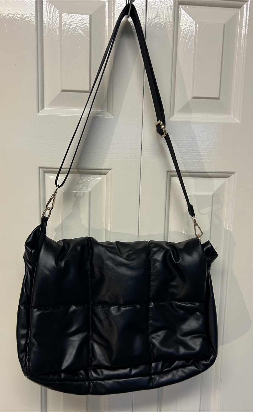 Anthropologie Edison Foldover Puffy Clutch - Black - photo 3
